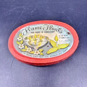 Vintage Candles Flame Floats Mid Century West Germany 1950s